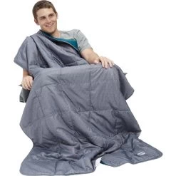 Kelty Bestie Blanket | Chevron/Deep Teal -Kelty BestieBlanket chevron DeepTeal feature1 KL17