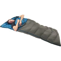Kelty Galactic 30 Dridown Long Sleeping Bag | Gray/Blue -Kelty KL18 GalacticLong Feature01