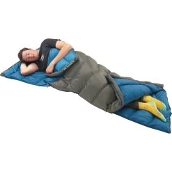 Kelty Galactic 30 Dridown Long Sleeping Bag | Gray/Blue -Kelty KL18 GalacticLong Feature02