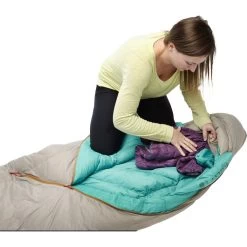 Kelty Sine 20F/EN 27F 800 Dridown Women's Sleeping Bag | Tan -Kelty Sine 20W tan feature6 KL17