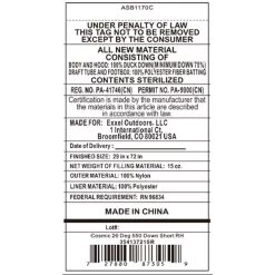 Kelty Cosmic 20 Deg 550 Down Sleeping Bag, Short Size, Right-Hand -Kelty kelty cosmic 20 deg 550 down sleeping bag short size right hand 132
