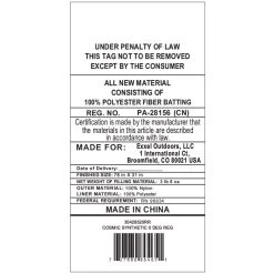 Kelty Cosmic Synthetic 0 Deg Sleeping Bag - Regular -Kelty kelty cosmic synthetic 0 deg sleeping bag regular 141