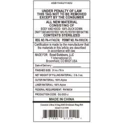 Kelty Cosmic Ultra 0 Deg 800 DriDown Sleeping Bag, Regular Size, Right-Hand -Kelty kelty cosmic ultra 0 deg 800 dridown sleeping bag regular size right hand 140