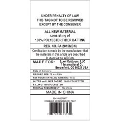 Kelty Rambler 50 Deg Sleeping Bag, Regular Size, Right-Hand -Kelty kelty rambler 50 deg sleeping bag regular size right hand 121