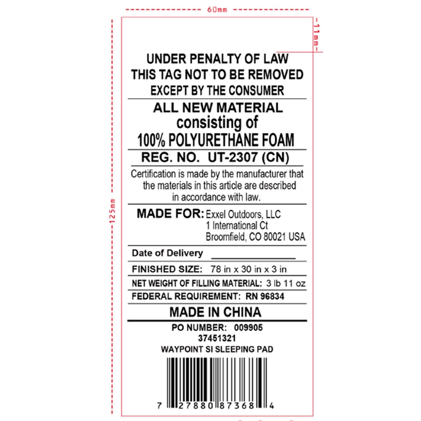 Kelty Waypoint Self Inflating Sleeping Pad 6 Kelty Waypoint Self Inflating Sleeping Pad - Image 6